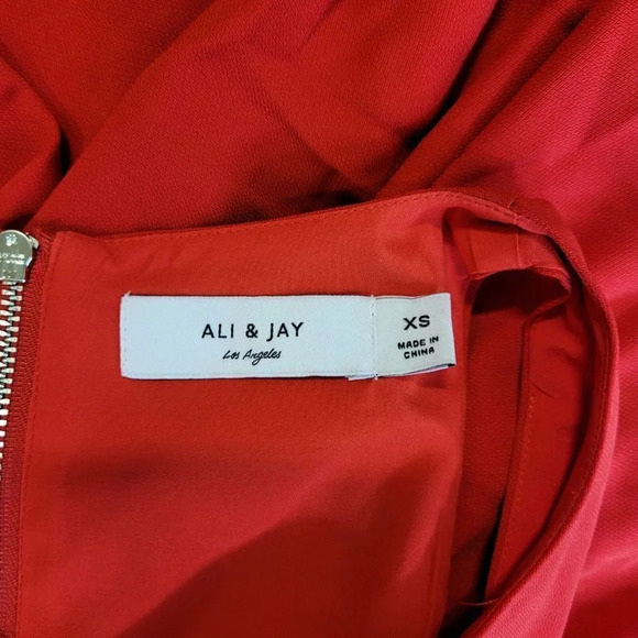 Ali & Jay Bohemian Rhapsody Maxi Dress in Red Cut Out Side Back Size XS NWT - Picture 6 of 12